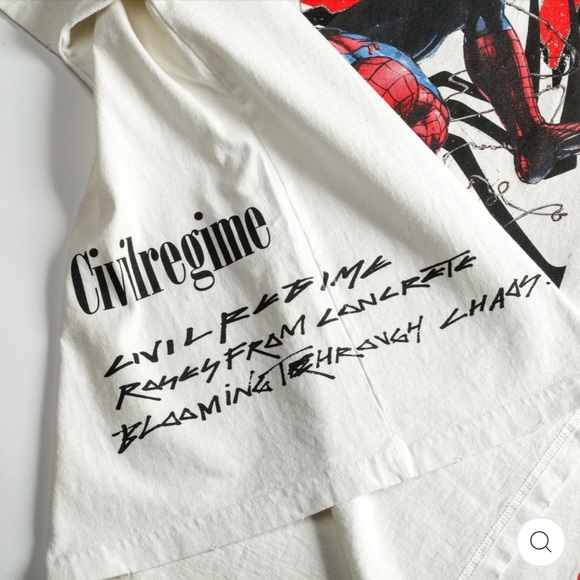 CIVIL REGIME X DARC SPORT X MARVEL SPIDERMAN “SPIDERMAN WEBS” SHIRT - Picture 4 of 11